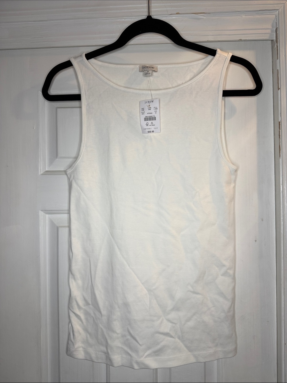 J. Crew White Scoop Neck Tank Top